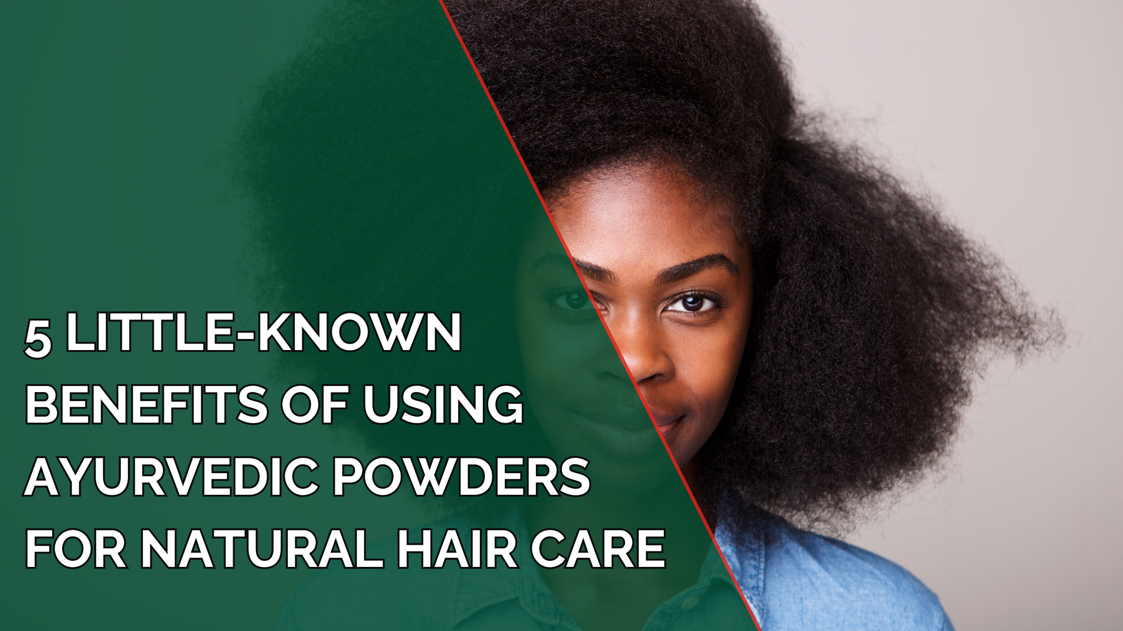 Image of model : benefits of using Aryuvedic powders for your Natural Hair